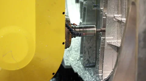 Aircraft building. High-tech robotic manufacturing. Grinding of a metal blank. 库存影片 62900656