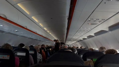 Aircraft cabin. Stock Footage 164347771