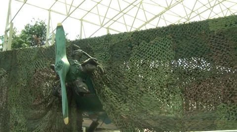 Aircraft In Camouflage Stock Footage 7754975