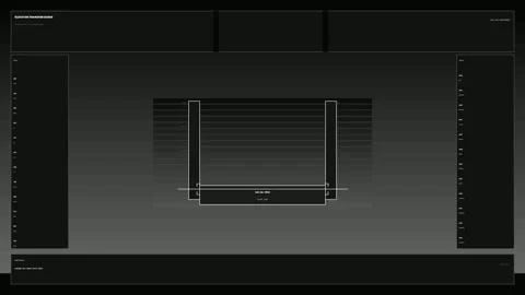 Aircraft Carrier Elevator Queue HUD Seamless Loop Video stock 342145950