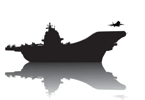 Aircraft carrier Stock Illustration