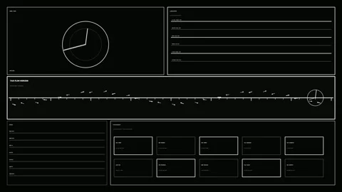 Aircraft Carrier Queue Dashboard HUD Seamless Loop Video stock 342148109