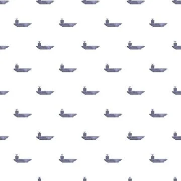 Aircraft carrier simple pattern repeating military theme Stockillustratie