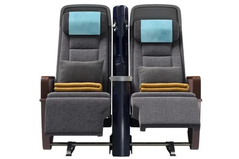 Aircraft chairs, front view Stock Illustration