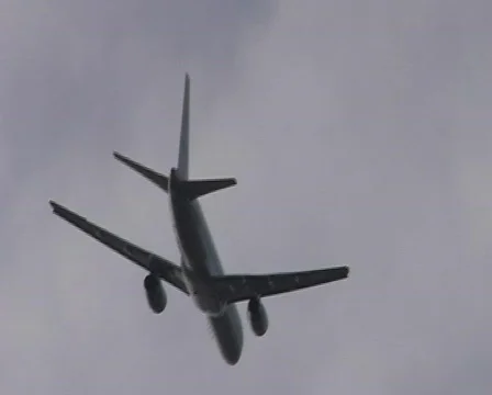 Aircraft on cloudy sky Stock-Footage 87026