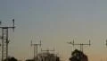 Aircraft coming in to land over the landing lights HD Footage