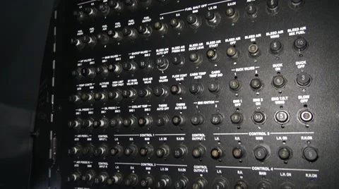 Aircraft Control Panel Stock Footage 42677819