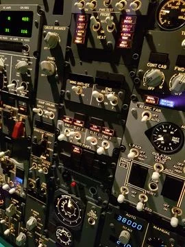 Aircraft control panel Fotos de archivo