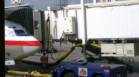 Aircraft Crew Workers Stock Footage