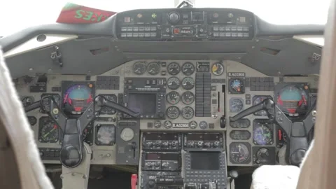 Aircraft dashboard Stock Footage 221766284
