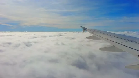 Aircraft Descent Through Clouds Stock Footage 146622770