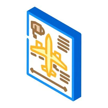 Aircraft design aeronautical engineer isometric icon vector illustration Stock Illustration