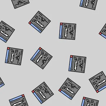 Aircraft design aeronautical engineer vector seamless pattern 스톡 일러스트