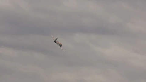 Aircraft drastically goes down Stock Footage 111763211