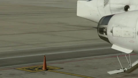 Aircraft Engine and Apron Ground Activity Stock Footage 343881966