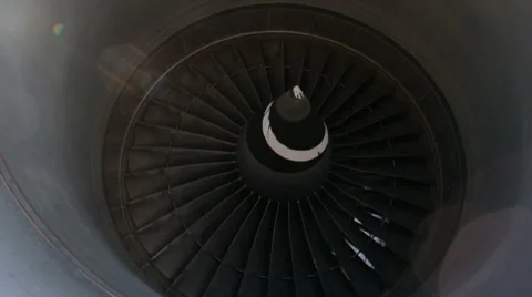 Aircraft engine close up Stock Footage 57763766