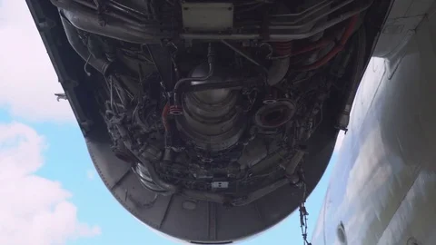 Aircraft engine exploded Stock Footage