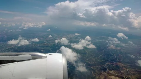 Aircraft engine in flight UHD Video stock 244000728