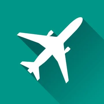 Aircraft flat design icon Stock Illustration