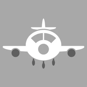 Aircraft Flat Icon Stock Illustration