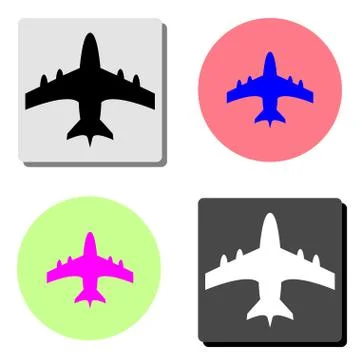 Aircraft. flat vector icon Stock Illustration