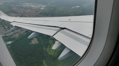 Aircraft flight green landscape Stock Footage 67724525
