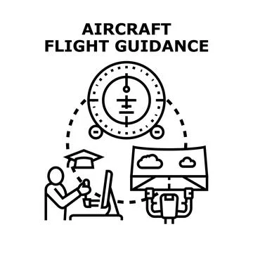 Aircraft flight guidance system pilot training experience Stock Illustration