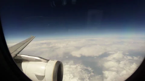 Aircraft Flight Over Clouds Stock Footage 37690567