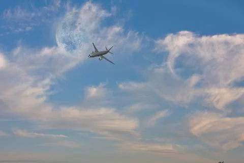 Aircraft in flight Stock Photos