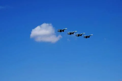 Aircraft in flight Stock Photos