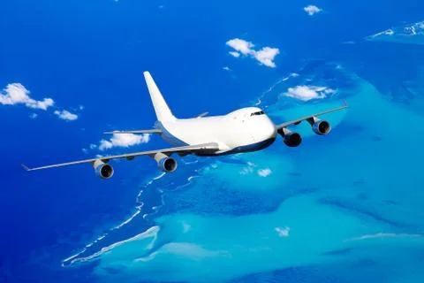 Aircraft in flight 스톡 사진