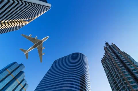 Aircraft flying Stock Photos