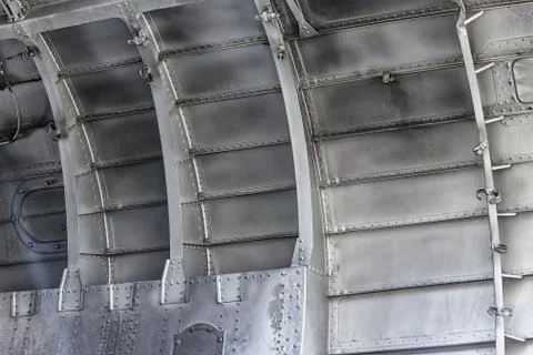 Aircraft fuselage from inside Foto stock