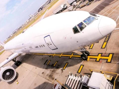Aircraft At The Gate Stock Photos