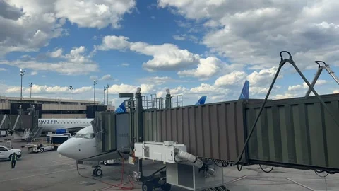 Aircraft at Gate, Timelapse Stock Footage 247157161