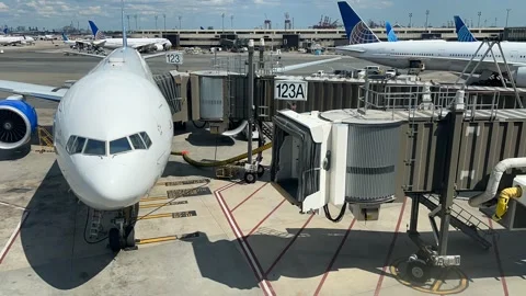 Aircraft at Gate, Timelapse Stock Footage 247157162