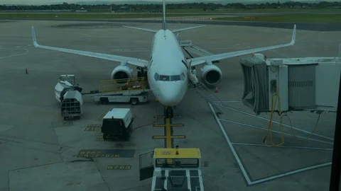 Aircraft Getting Ready For Boarding Stock Footage 119908217