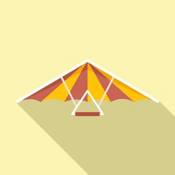 Aircraft glider icon flat vector. Fly plane Illustration