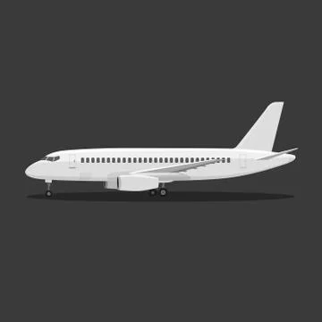 Aircraft is on the ground Stock Illustration