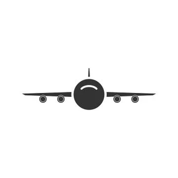 Aircraft icon flat Stock Illustration