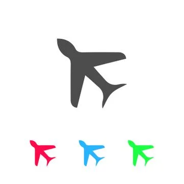 Aircraft icon flat. Ilustración de archivo