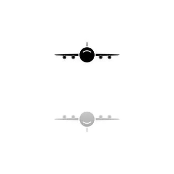 Aircraft icon flat Stock Illustration