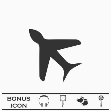 Aircraft icon flat. Ilustración de archivo