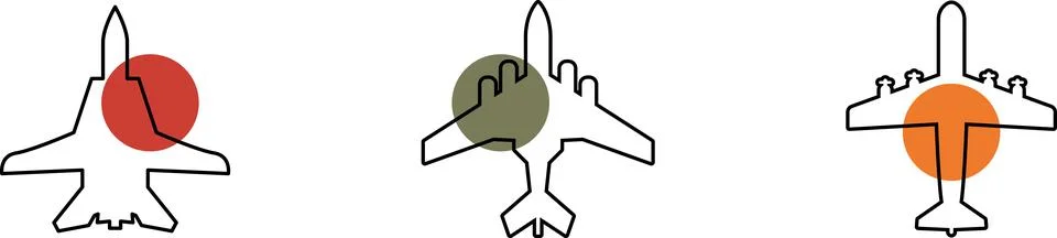 Aircraft icon vector set. Plane illustration sign collection. Airplane symbol Stock Illustration