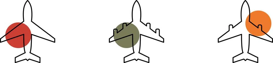 Aircraft icon vector set. Plane illustration sign collection. Airplane symbol Stock Illustration