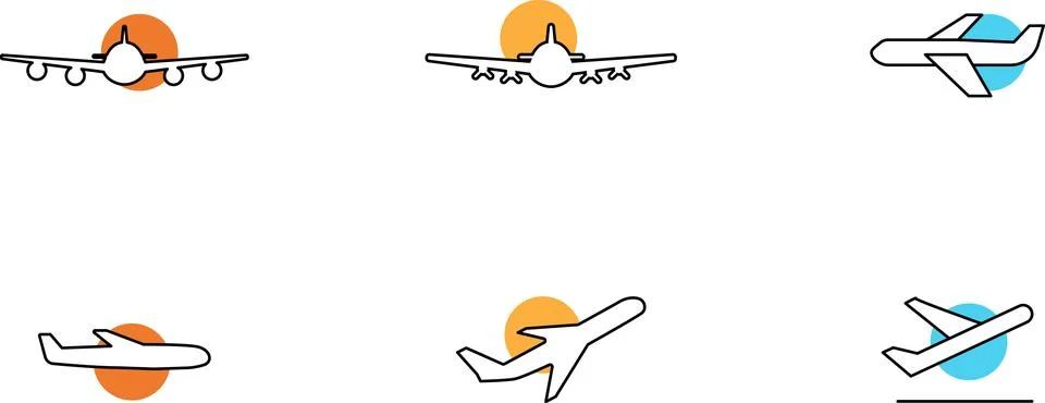 Aircraft icon vector set. Plane illustration sign collection. Airplane symbol Stock Illustration