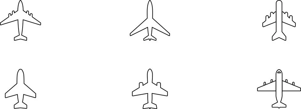 Aircraft icon vector set. Plane illustration sign collection. Airplane symbol Stock Illustration