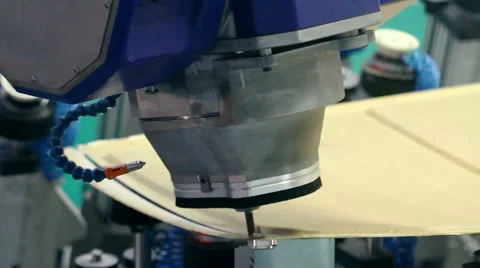 Aircraft industry. Robotic complex for machining composite materials. Video stock 62900019