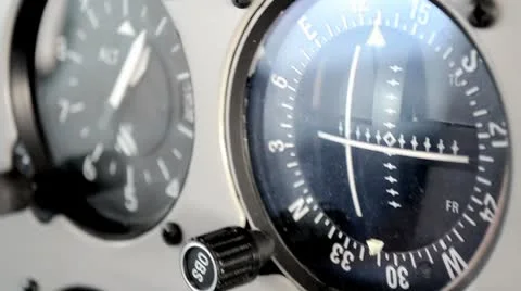 Aircraft Instrument Landing System Looking for a Signal Stock Footage