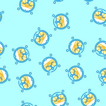 Aircraft instrumentation aeronautical engineer vector seamless pattern Stock Illustration